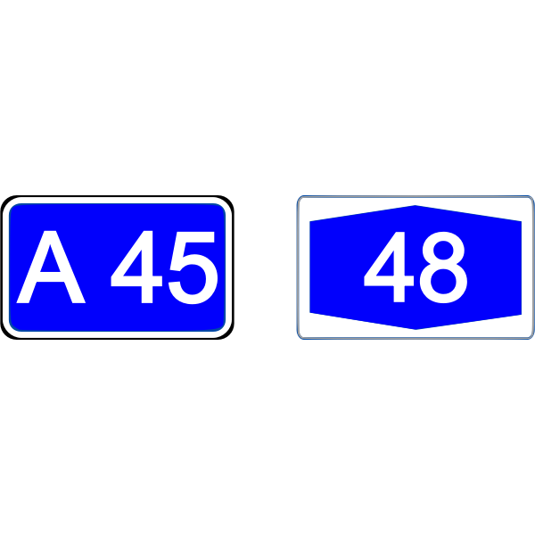 SVG Bundesautobahn Highway NummerGerman Roadsign