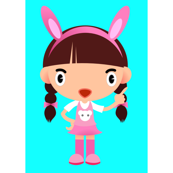 SVG Bunny girl vector illustration