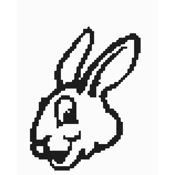 SVG Bunny in pixels