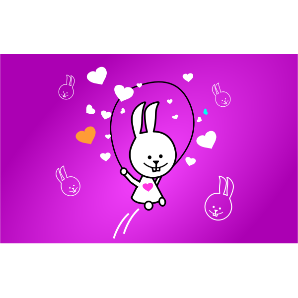 SVG Bunny skipping rope