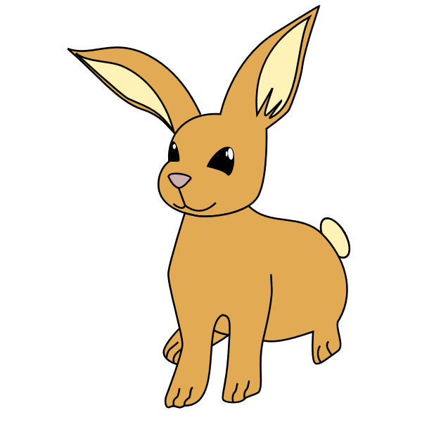SVG Bunny with long ears vector illustration
