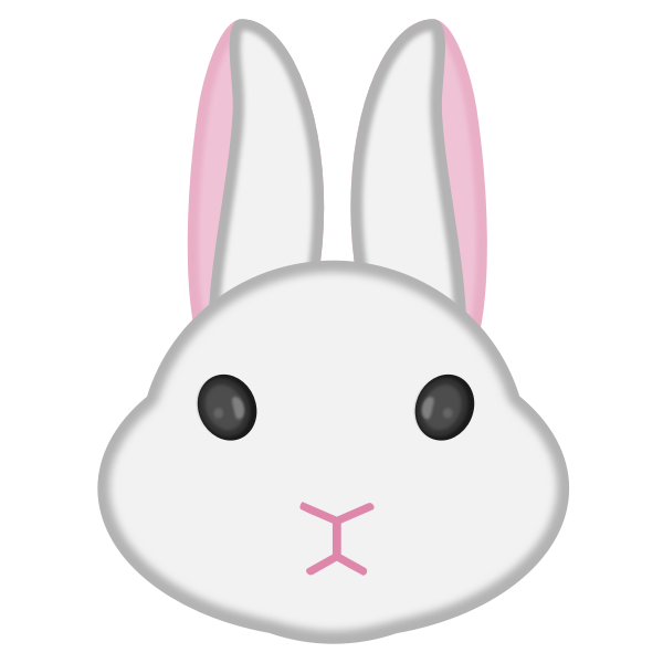 SVG Bunny039s head image