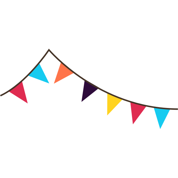 SVG Bunting banner flags