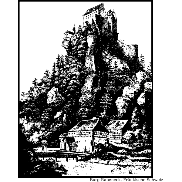 SVG Burg Rabeneck castle vector graphics