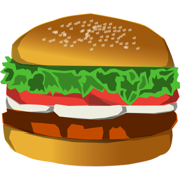 SVG Burger with lettuce and tomato
