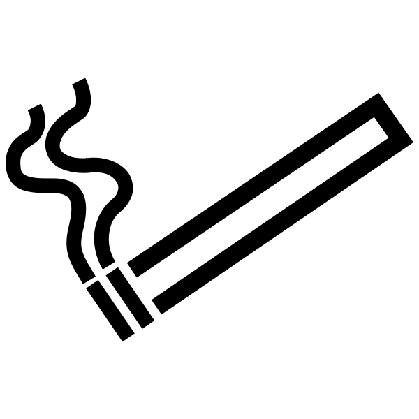 SVG Burning cigarette silhouette