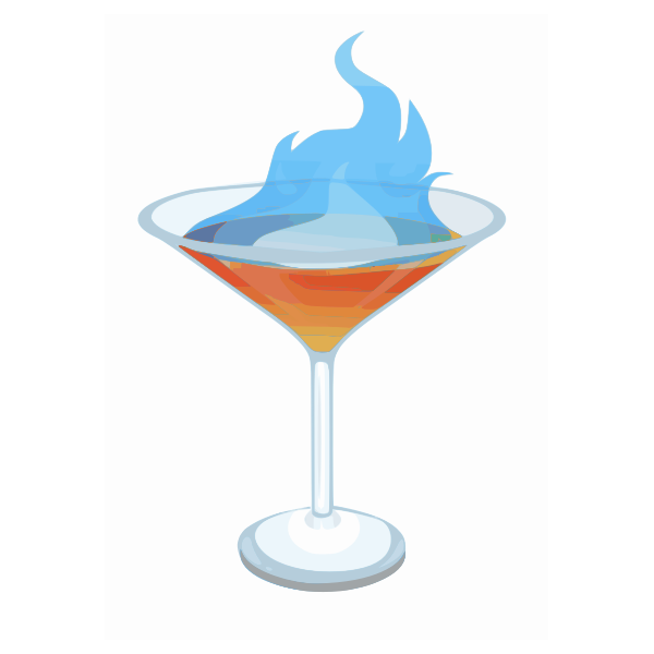 SVG Burning cocktail vector illustration