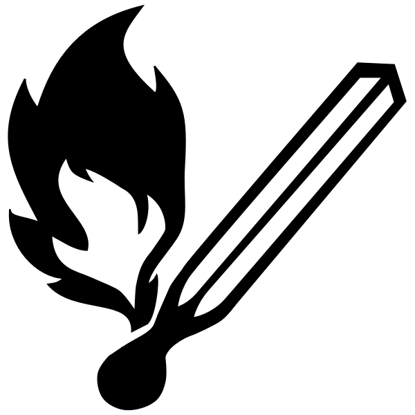 SVG Burning matchstick vector image