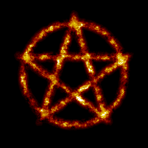 SVG Burning pentagram