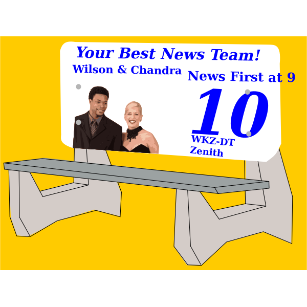 SVG Bus Bench with ad