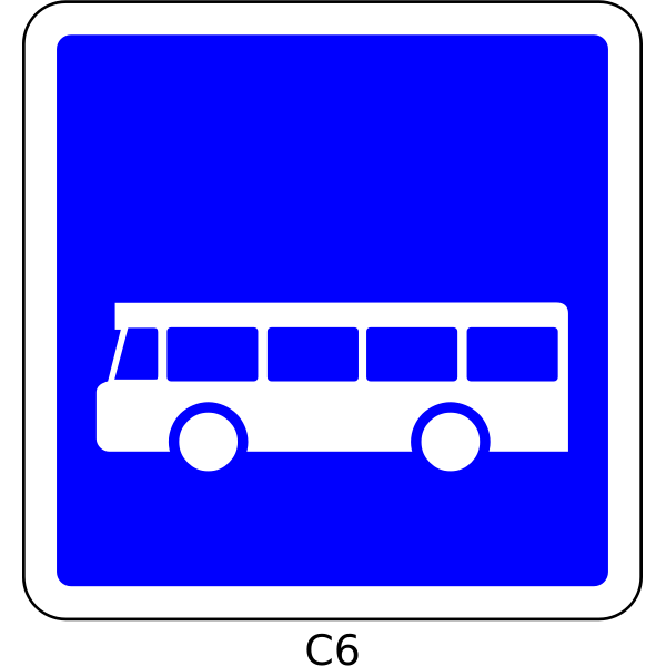 SVG Bus only road sign vector image