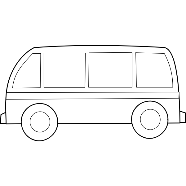 SVG Bus outline vector