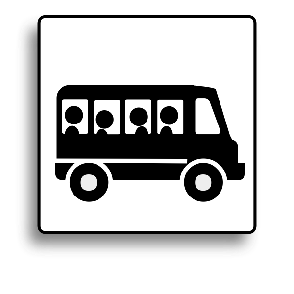 SVG Bus road sign vector image