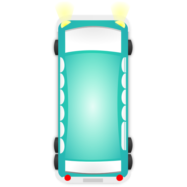 SVG Bus roof view vector illustration