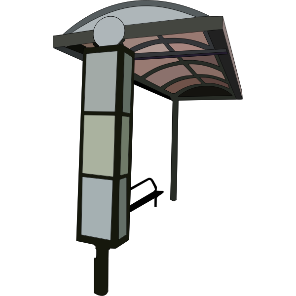 SVG Bus stop trace vector