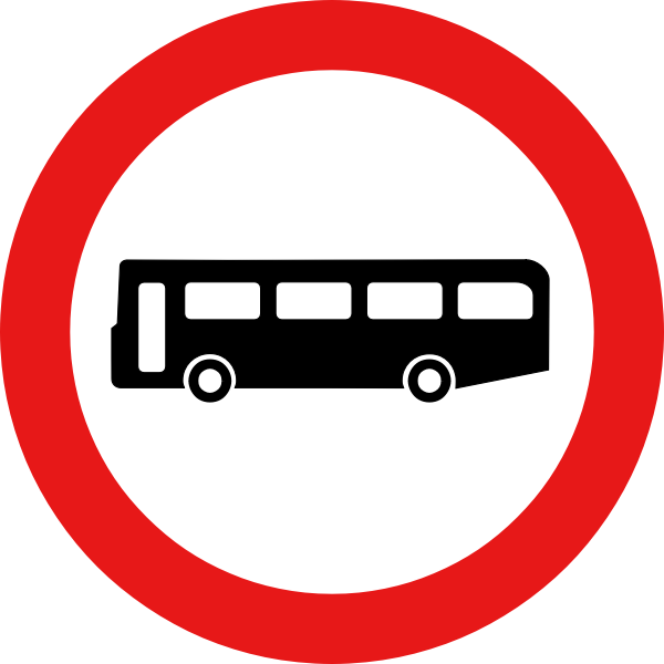 SVG Bus traffic sign