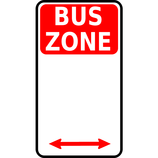 SVG Bus zone traffic roadsign vector image