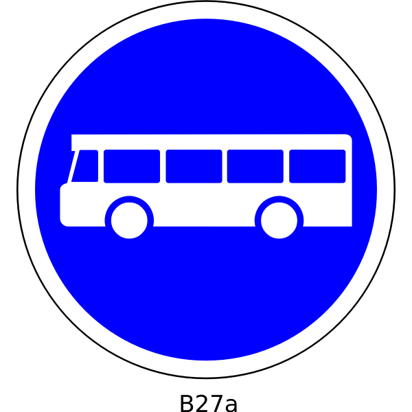 SVG Buses only road sign vector image