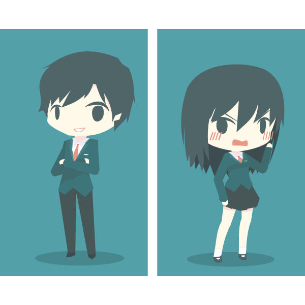 SVG Business boy and girl