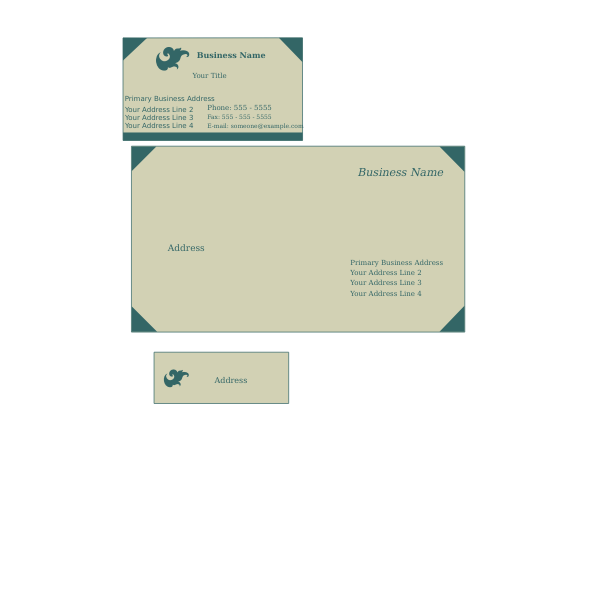 SVG business card envelope label