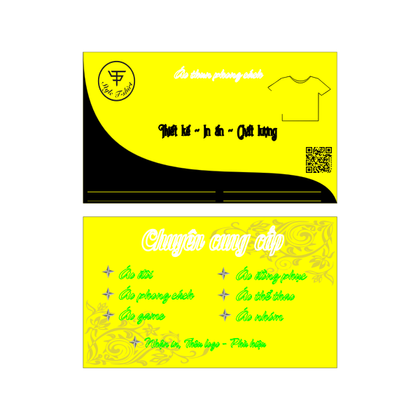 SVG Business card yellow color