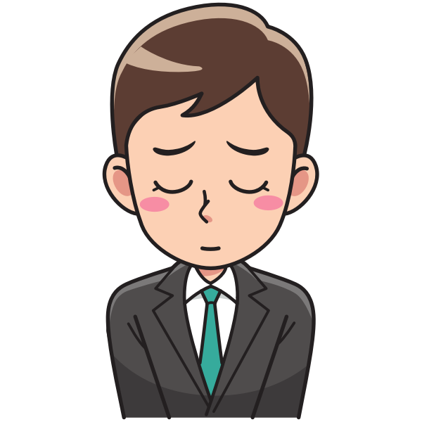 SVG Business man apologizing
