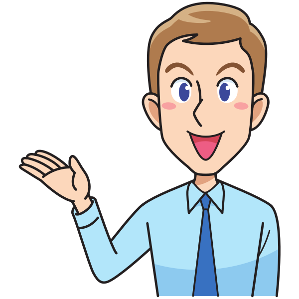 SVG Business man saying hi