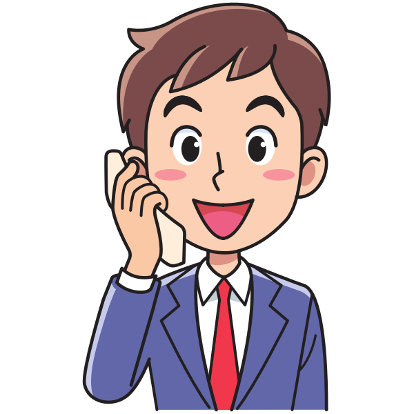 SVG Business man using a phone