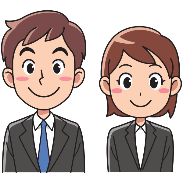 SVG Business mand and woman - positive looking