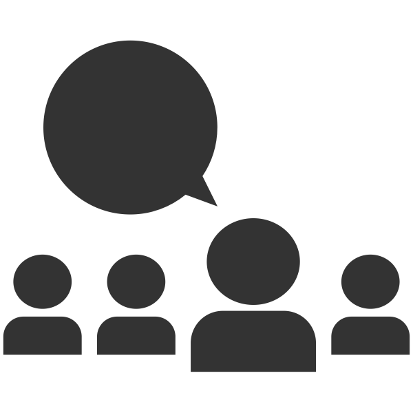 SVG Business meeting with callout icon vector clip art