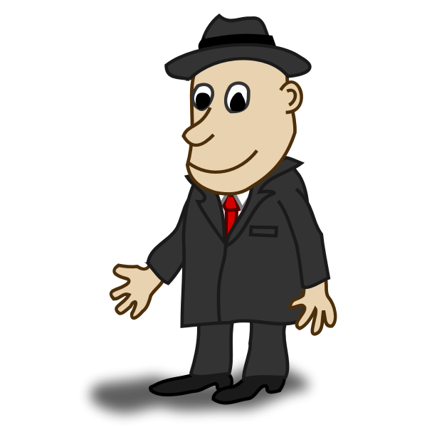 SVG Businessman comic character vector image