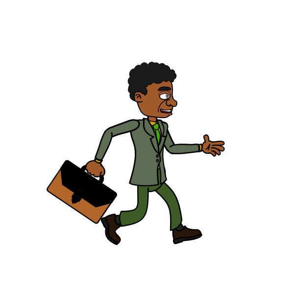 SVG Businessman going to work