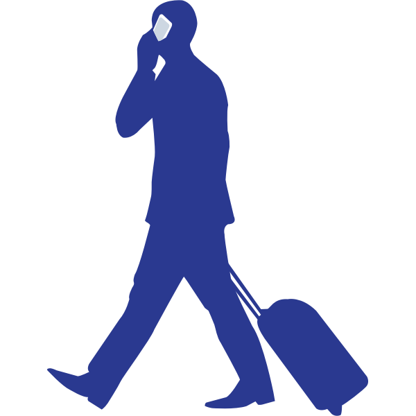 SVG Businessman on phone vector image