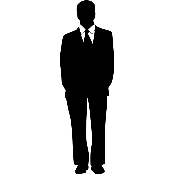 SVG Businessman with shirt and tie silhouette vector illustration