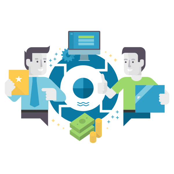 SVG Businessmen talking