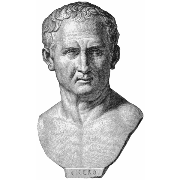 SVG Bust Of Marcus Tullius Cicero vector drawing