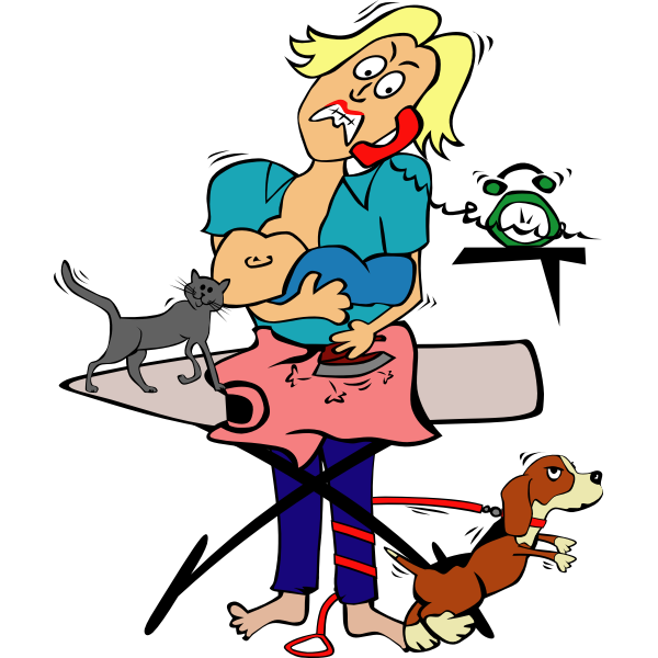 SVG Busy mum vector image
