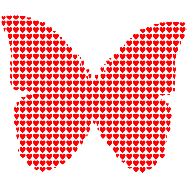 SVG Butterfly hearts