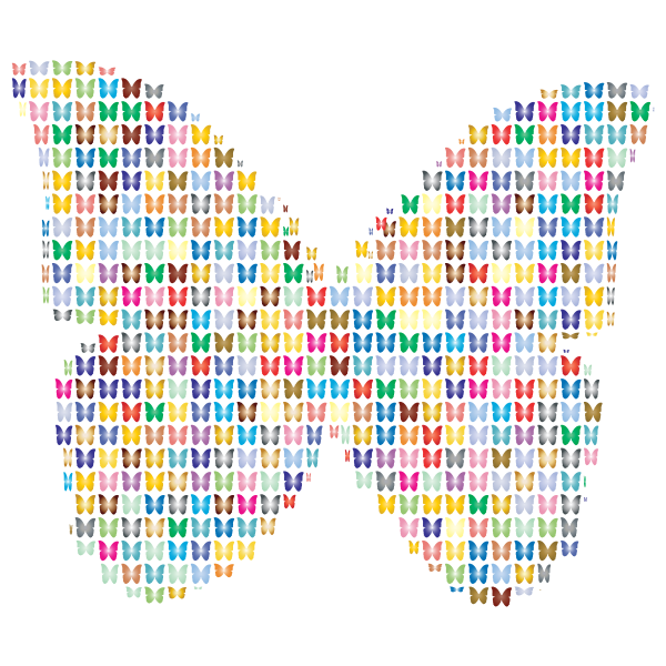 SVG Butterfly made of butterflies
