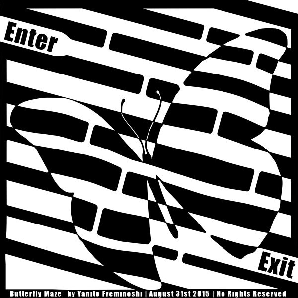SVG Butterfly maze