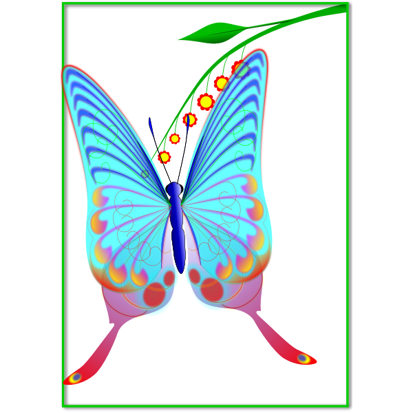 SVG Butterfly with many colors