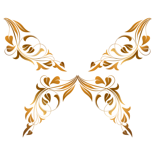 SVG Butterfly with shiny leaves