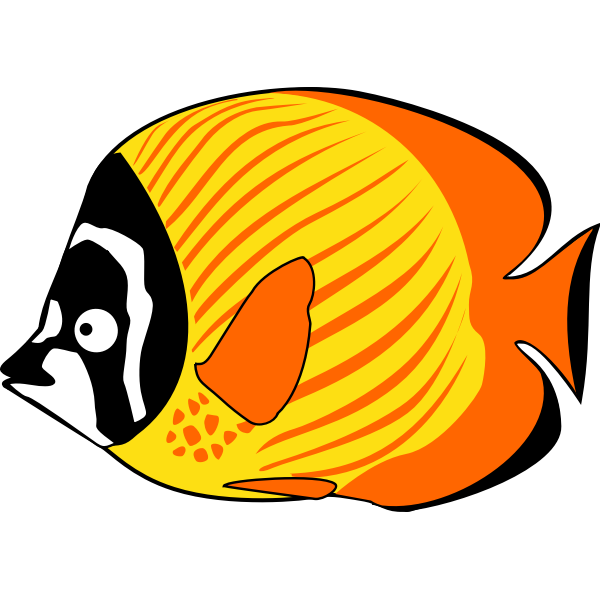 SVG Butterflyfish comic drawing