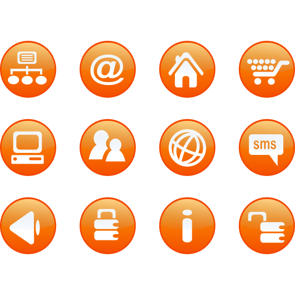 SVG Button set vector clip art