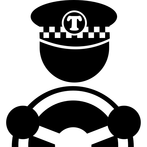 SVG Cab driver vector image