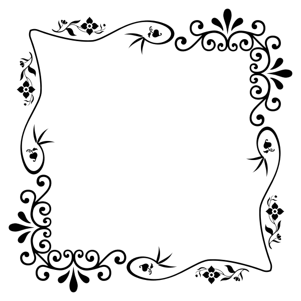 SVG Cadre with flowers
