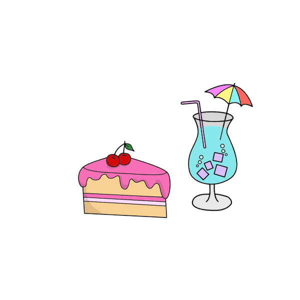 SVG Cake and drink