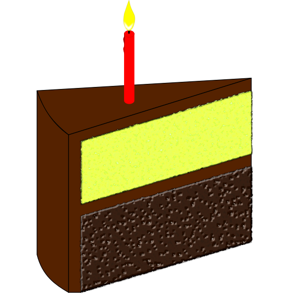 SVG cake slice with candle