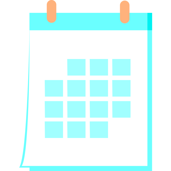 SVG calendar aqua colour