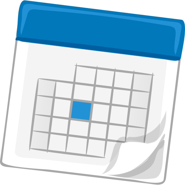 SVG calendar blue